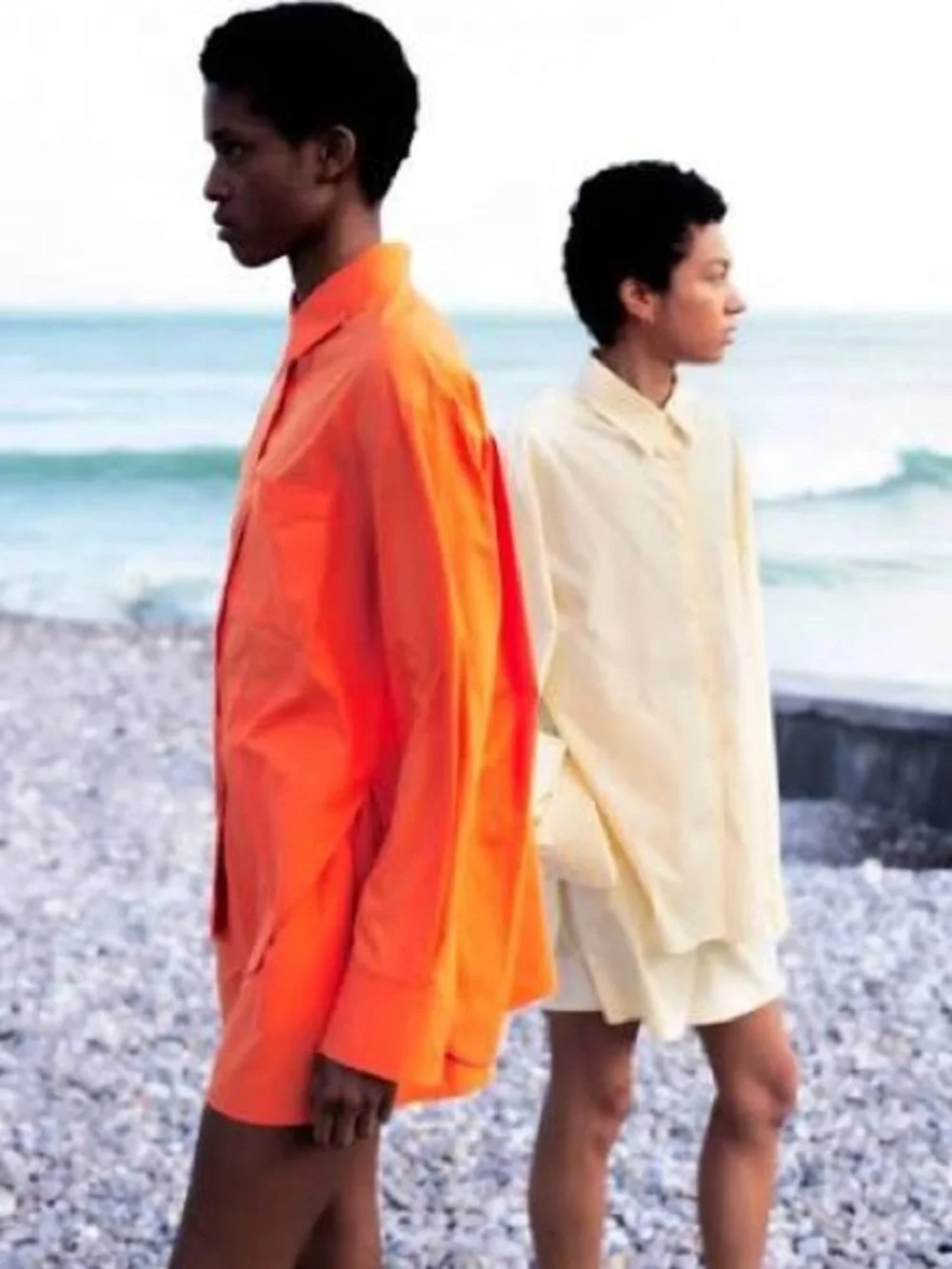 The Frankie Shop Lui Tangerine Shirt Boxer Shorts Set Orange L